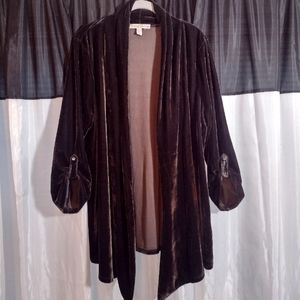 French Laundry brown soft velvet jacket 14/16